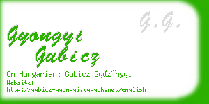 gyongyi gubicz business card